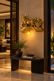 Bull Wall Lamp Art LED European Creative Wall Lamp Bedroom Bedside Lamp - Gold