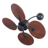 BLACK WOOD FINNISH WALL FAN  WITH NATURAL DARK WOODEN BLADE