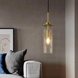 1-Light Brass Gold Crackle Amber Glass Pendant Ceiling Light - Warm White - Ashish Electrical India