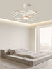 24 Inches Gold Whiite Ceiling Light with Fan LED Chandelier