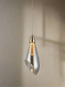 Gold Crystal Hanging Pendant Ceiling Lamp Light Fixture - Warm White