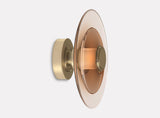 Led Gold Cognac Glass Wall Light Metal - Gold Warm White - Ashish Electrical India