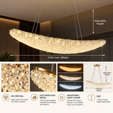 1100MM Keel Crystal LED Light Chandelier Lighting Lamp