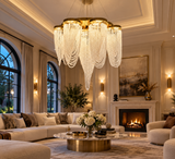 800MM Crystal Pearl Chandelier Lamp