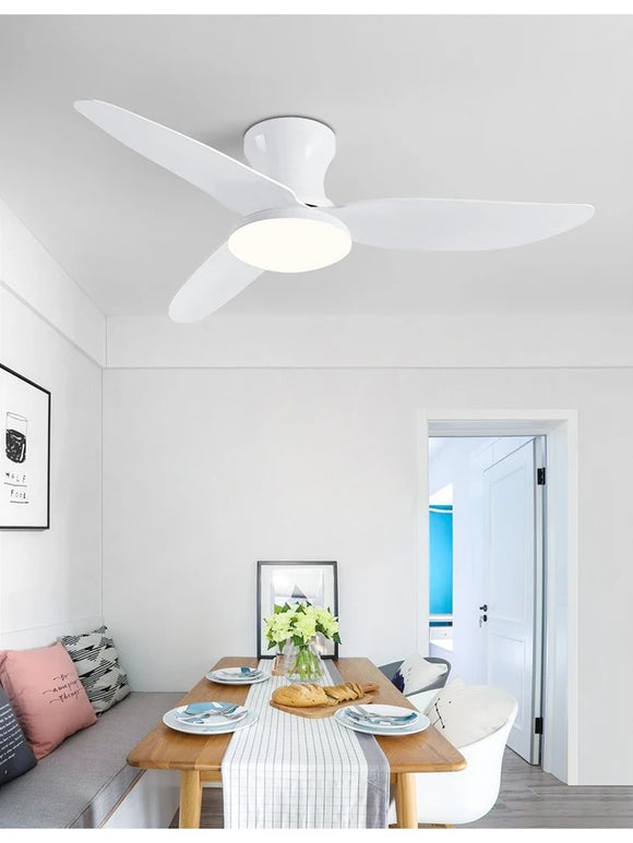 36 INCH HUGGER WIND LEAF CEILING FAN REMOTE CONTROLLED - White