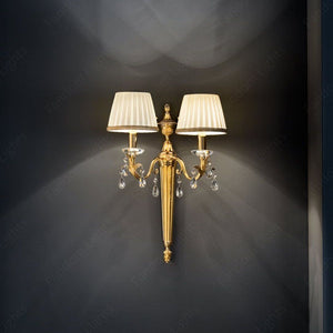 LED Vintage Italian CRYSTAL GOLD METAL WALL LIGHT FOR DINING LIVING ROOM