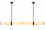 1000MM Faux Marble Black LED Light Chandelier Lighting
