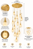 18 LED DOUBLE HEIGHT MERCURE STAIR CHANDELIER