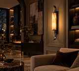 LED Faux Stone Black Rose Gold Frost Wall Light Living Dining Bedside Light