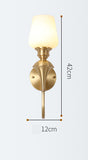 1 Light Gold Metal Wall Light for Living Room Drawing Room Bedroom - Warm White