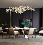 1500MM LONG GOLDEN CRYSTAL CHANDELIER CEILING LIGHTS HANGING