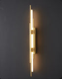 800 MM LED Stainless Steel Electroplated Gold Long Sleek Tube Wall Light - Warm White - Ashish Electrical India