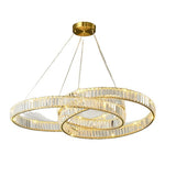 800 MM Crystal Gold LED Chandelier Light for Living Room Dining Room - Warm White