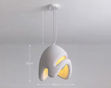 White Earthly Wabi Sabi Chandelier 400 MM for Living Room Indoor Outdoor Light - Warm White