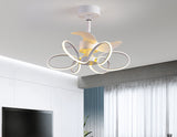 24 Inch White Profile Ceiling Light with Fan LED Chandelier