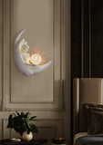 Fairy Wall Lamp Art LED European Creative Wall Lamp Bedroom Bedside Lamp - White