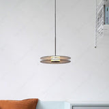 1 Light LED Glass Smokey Color Black Pendant Ceiling Light - Warm White
