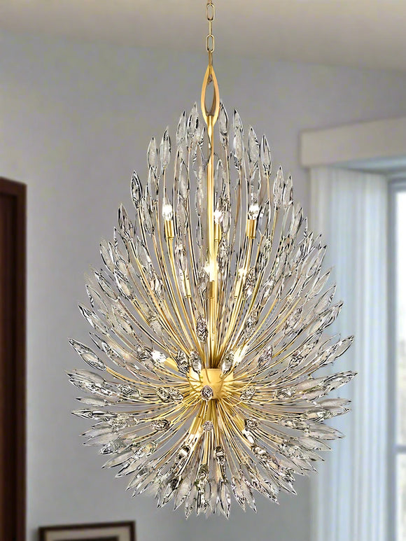 600 MM LED Crystal  Chandelier Light for Living Room Dining Room - Warm White