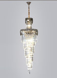 2200MMX750MM K9 CRYSTAL LED DOUBLE HEIGHT STAIR CHANDELIER - WARM WHITE