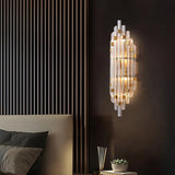 Led Glass Crystal Brass Gold Metal Wall Light - Warm White - Ashish Electrical India