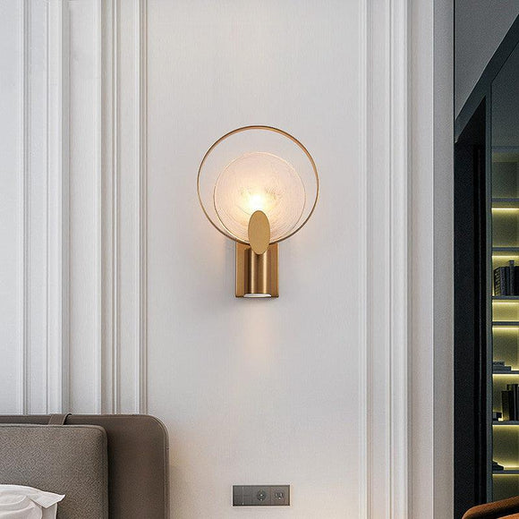 Gold Marble Modern LED Spot Wall Lamp Bedside Light - Warm White