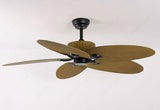 52 Inch Wind Beige Rattan Palm Leaf ceiling fan remote Controlled