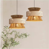 Rattan Earthly Wabi Sabi Chandelier 400 MM for Living Room Outdoor Light - Warm White