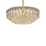 600 MM Crystal Gold LED Chandelier Light for Living Room Round Dining Room - Warm White