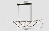 1000MM Pearl Black Modern LED Light Chandelier Lighting Lamp Cord Pendant Lamp - Warm White