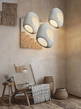 Grey Earthly Wabi Sabi Chandelier 300 MM for Living Room Indoor Outdoor Light - Warm White