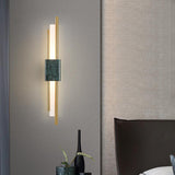 LED Green Stone Gold Acrylic Tube Glass Wall Light Modern Wall Light - Natural White - Ashish Electrical India