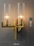 2 Light Gold Metal Fluted Glass Wall Light Metal - Warm White - Ashish Electrical India