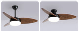 42 INCH 3 BLADE WIND LAMP CEILING FAN REMOTE CONTROLLED - DARK/Light WOOD