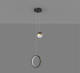 28W Dual led Black Pendant Hanging with Projector Star Effect Ceiling Light (Pack of 1) - Warm White