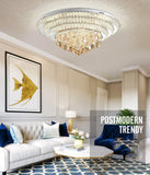 600 MM Gold K9 Crystal 3 Layer LED Chandelier Lamp - Warm White - Ashish Electrical India