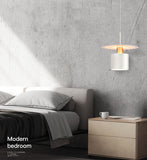 led White Metal Pendant Light for Bedside Hanging Light - Warm White