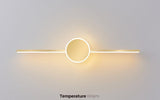 LED 15W Sleek Gold Pvd Coated Stainless Steel Round Wall Light LED Mirror Vanity Picture Light - Warm White - Ashish Electrical India