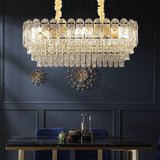 800x300 MM Crystal LED Chandelier for Living Dining Room Light- Warm White