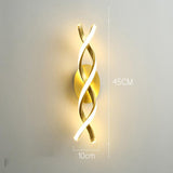 450MM Electroplated Stainless Steel 6W Curv LED Wall Lamp Bedside Light - Warm White