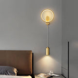 LED 18W Golen Round Bedside Wall Ceiling Light with Spot - Warm White