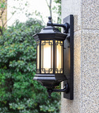 Outdoor Wall Light Fixture Coffer Color Exterior Lantern Waterproof Lamp - Warm White