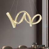 Crystal Metal Modern LED Chandelier 1000 MM - Warm White