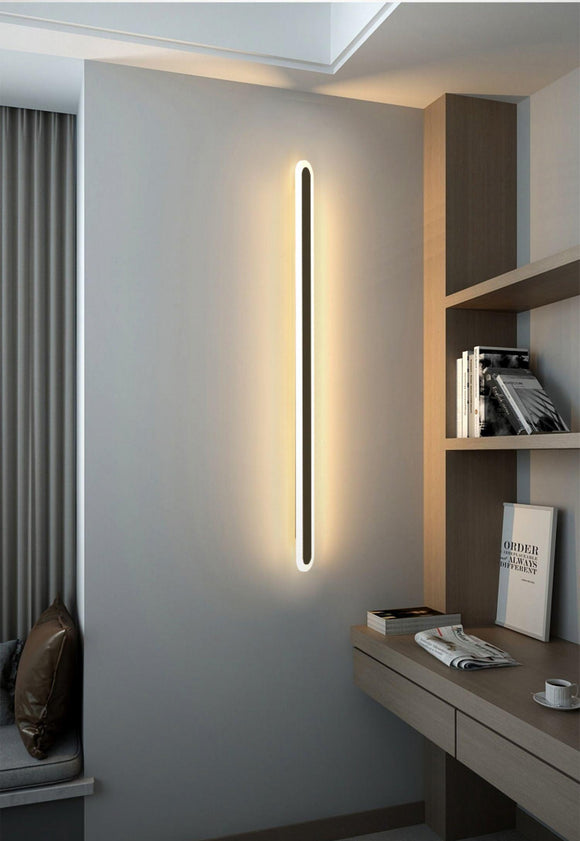 800 MM LED Black Long Wall Light - Warm White - Ashish Electrical India