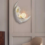 Fairy Wall Lamp Art LED European Creative Wall Lamp Bedroom Bedside Lamp - White