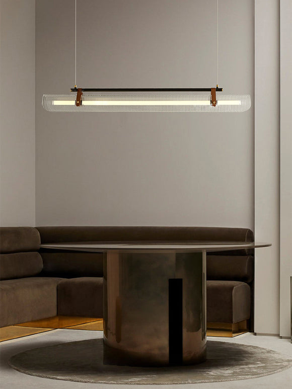 800MM Led Black Body Modern Linear LED Chandelier Hanging Lamp - Warm White