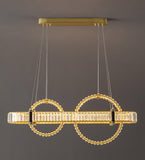 900x300 MM Gold K9 Crystal Chandelier Ceiling Lights Hanging - Warm White - Ashish Electrical India