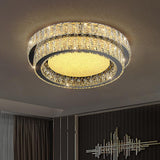 Crystal Chrome 500 MM Round Ring Chandelier Ceiling Light - Warm White - Ashish Electrical India