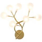 9 LED Lamp Firefly Frosted Gold Wall Light - Warm White