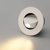 LED 6W White Bedside Wall Light with Pop Up Adjustable Spot - Warm White