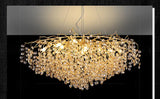 1200MM LONG GOLDEN CRYSTAL CHANDELIER CEILING LIGHTS HANGING - WARM WHITE - Ashish Electrical India
